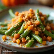 Elevated green bean casserole canned green Grandmas gone gourmet