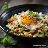 Feta Eggs with Zucchini: Healthy Mediterranean Dinner in 25 Mins