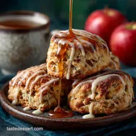 Apple Scones with Spiced Glaze: Flaky Tender Bake