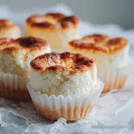 Fluffy Japanese Cotton Cheesecake Cupcakes for 12