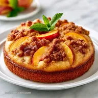 Fluffy Peach Coffee Cake in 60 Minutes