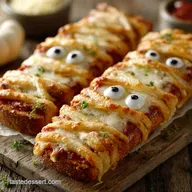 French Bread Mummy Pizzas: The Easiest Spooky Halloween Snack