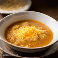 French Onion Soup Cheese Pull My GoTo Bistro Soup