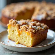 Easy Fresh Peach Cake Recipe with Buttery Crumb Topping