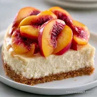 Fresh Peach No Bake Cheesecake for 12