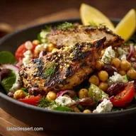 Bright Chickpea Grilled Chicken Salad with Feta Easy Greek Recipe
