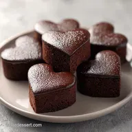 Heart Shaped Brownies: Velvety Center