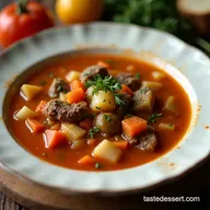 Cosy Vegetable Soup with Stew Meat Proper Comfort Food