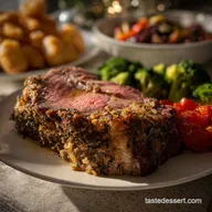 Christmas Eve Dinner Idea with Herb Crusted Prime Rib: Ruby Red Center