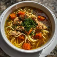 Homemade Chicken Noodle Soup: Restorative Broth
