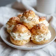 Eggnog Cream Puffs: Silky Profiteroles for 24 Servings