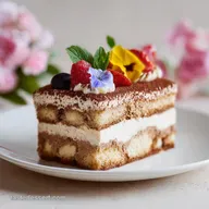 Tiramisu Layer Cake with Mascarpone for 12 Servings