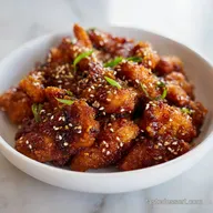 Honey Sesame Chicken for 4 Servings with Crispy Texture