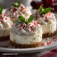 FussFree NoBake Peppermint White Chocolate Cheesecakes Festive Minis