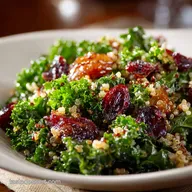 Kale Salad with Quinoa and Cranberries Best MapleDijon Vinaigrette