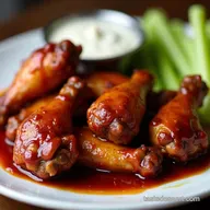 Kickin BBQ Chicken Wings Sweet Sticky Smoky