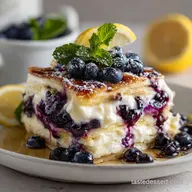 Lemon Blueberry Lasagna: No-Bake