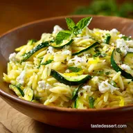 Bright Lemon and Feta Orzo with Zucchini A Healthy Summer Dinner