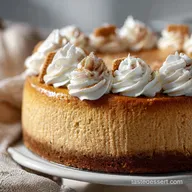 Make Ahead Thanksgiving Desserts: Creamy Speculoos Pumpkin Cheesecake