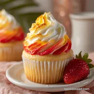 Mango Strawberry Sunset Cupcakes Recipe