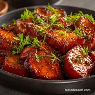 Maple Glazed Roasted Sweet Potatoes Sticky Caramelized Perfection