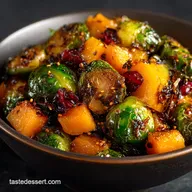 Thanksgiving Vegetable Side Dishes: Maple-Glazed Brussels Sprouts Squash