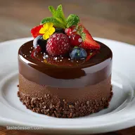 Mirror Glaze Mousse Cake for 6 Servings