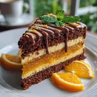 Chocolate Orange Layer Cake for 12 Servings