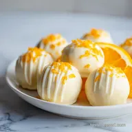 No Bake Orange Creamsicle Truffles for 24
