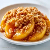 No Bake Peach Crisp in 15 Minutes