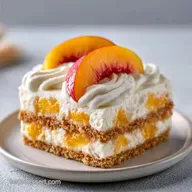 No Bake Peach Lasagna Dessert for 12