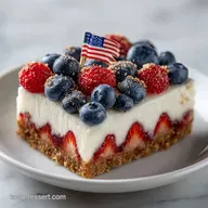 NoBake Flag Cheesecake: Velvety Smooth