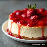 Foolproof NoBake Mascarpone Cheesecake with Strawberry Topping