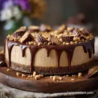 UltraCreamy NoBake Vegan Peanut Butter Cup Cheesecake Recipe