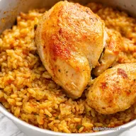 Oven Baked Chicken and Rice Easy OnePan Family Dinner