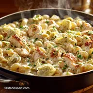 OnePot Chicken and Artichoke Cavatappi: Creamy Weeknight Dinner