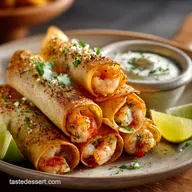 Baked Shrimp Taquitos: Crispy Oven Recipe with Chipotle Lime Crema