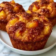 Peach Cobbler Muffins in 40 Minutes