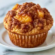 45-Minute Peach Cobbler Muffins