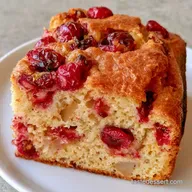 Pear Cranberry Cake for 12 Slices