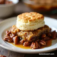 Ultimate Pecan Pie Cobbler with Fluffy Biscuit Topping