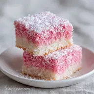 Pink Coconut Snowball Cake Bars Recipe for 16