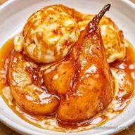 Poached Pear Ice Cream for 4 Servings