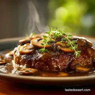 Salisbury Steak with Mushroom Gravy: Rich, Deep-Dish Gravy