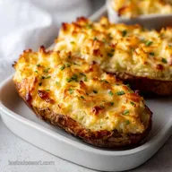 Twice Baked Potatoes: Pub-Style Cheesy Perfection