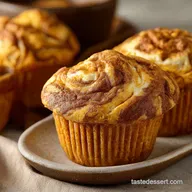 Pumpkin Cream Cheese Muffins BakeryStyle with a Silky Swirl