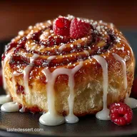 Jammy Raspberry Swirl Sweet Rolls with Lemon Glaze