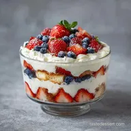 Red White and Blue Dessert in 20 Minutes