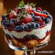 The Regal Red White and Blue Trifle Creamy Mascarpone Berry Recipe