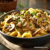 Mushroom Stroganoff: Rich, Creamy Vegetarian Meatless Meal